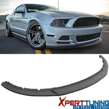 Fits 13-14 Ford Mustang V6 V8 Gt R Style Unpainted Front Bumper Lip Spoiler 3pcs