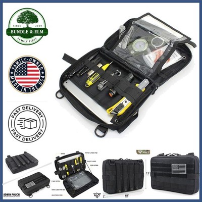 Multi-Purpose Molle Pouch with Large Assistant Compartment and Retention Straps