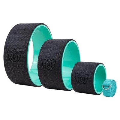 Yoga Wheel Set - Pack of 3, Green, Spinal Stretching & 3 Pack, Green