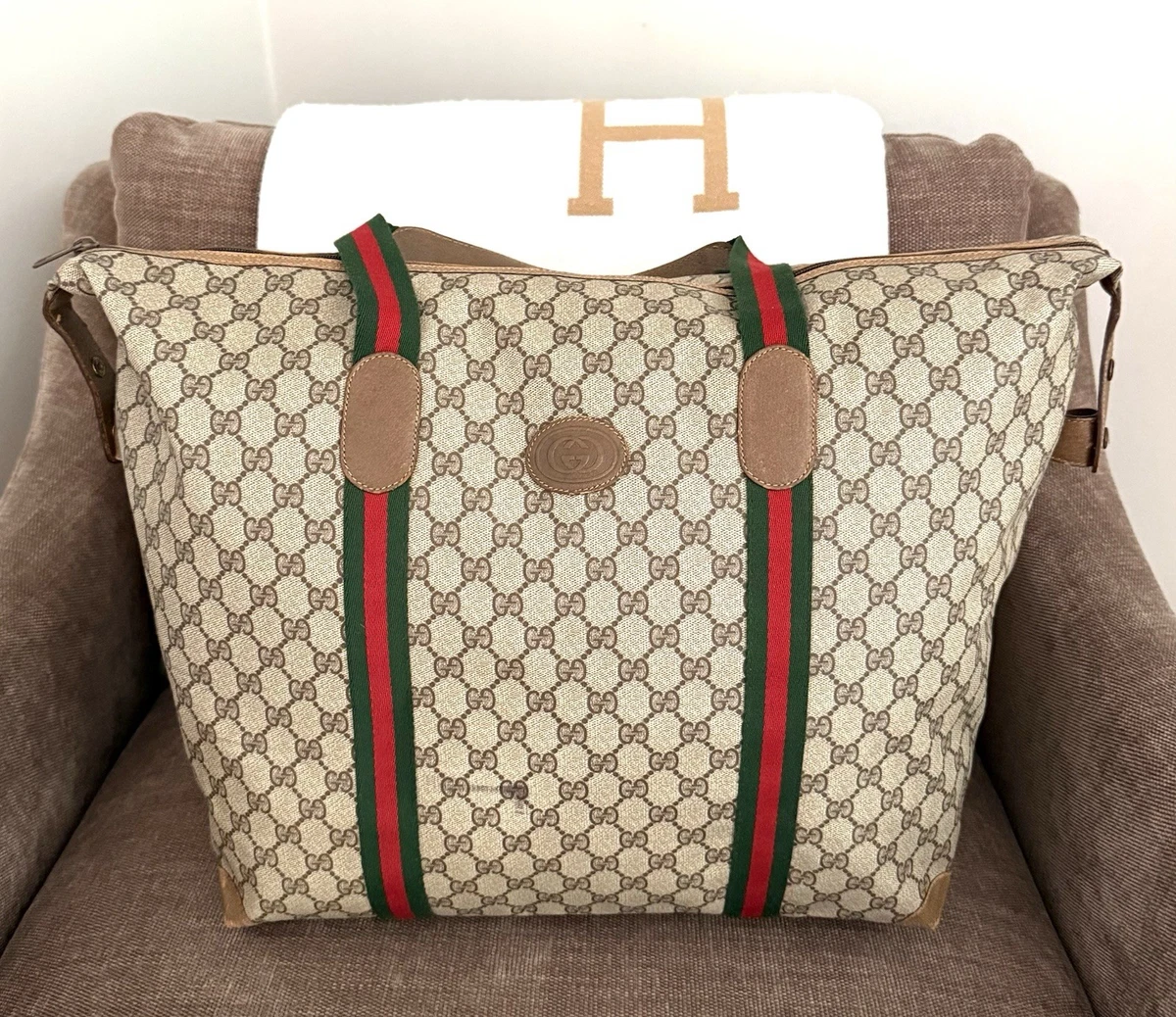 Gucci GG Supreme Zip Canvas Exterior Bags & Handbags for Women for