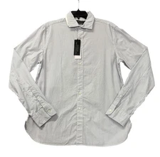 NEW The Men's Store at Bloomingdale's Slim Fit Button Down Shirt Blue Sz Medium