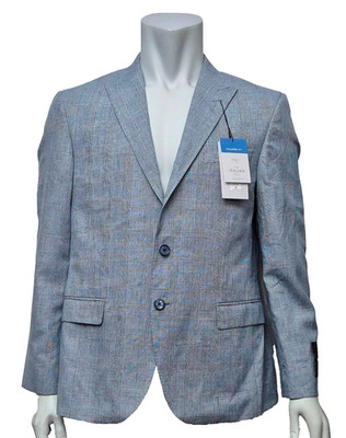 MARKS & SPENCER Mens The Italian Suit Regular Fit Blue Suit Jacket Size 42''