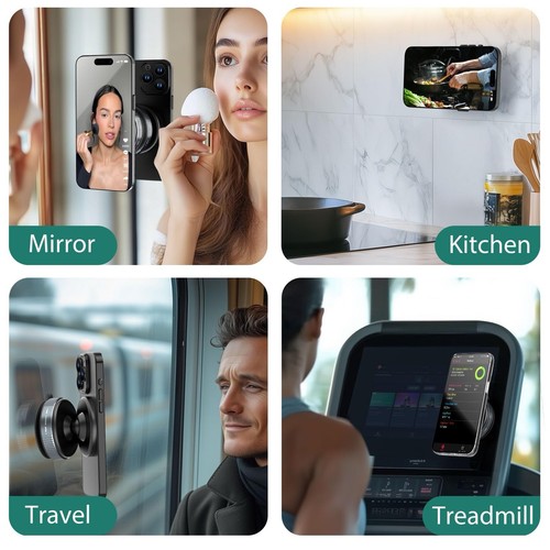 HomeMount Vacuum Magnetic Phone Holder Suction Cup Phone Mount 360 ° Rotatable - 第 2/6 張圖片
