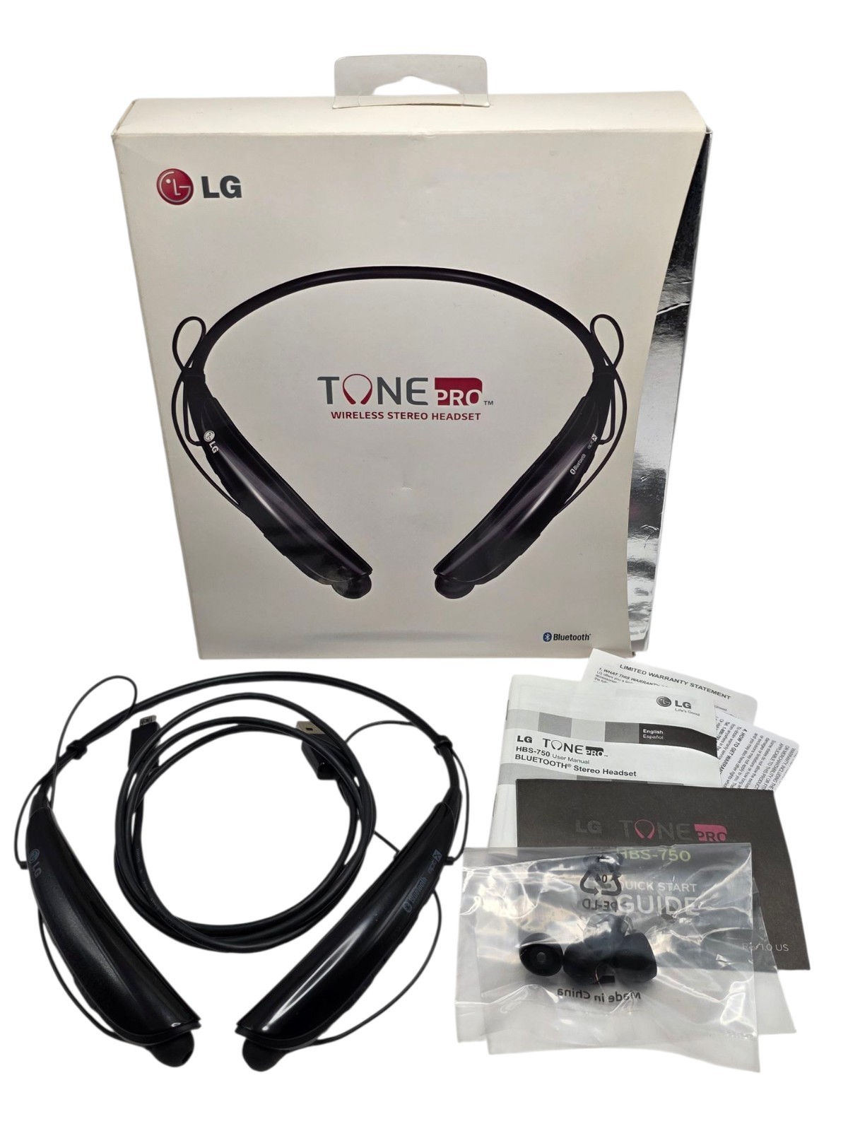 LG Tone Pro HBS-750 Wireless Bluetooth Stereo Headset Black 