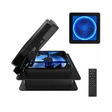 High-End 14'' RV Roof Vent Fan Whisper-Quiet Voice Control, 4-Color LED