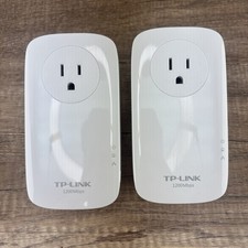 Lot of 2 TP-LINK Model TL-PA8010P AV1200 Gigabit Passthrough Powerline Adapter