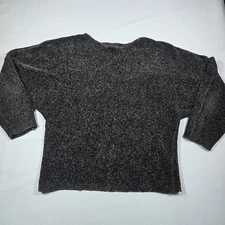 JOAN VASS Marled Brown Chenille Knit  Long Sleeve Sweater Top Women's LARGE