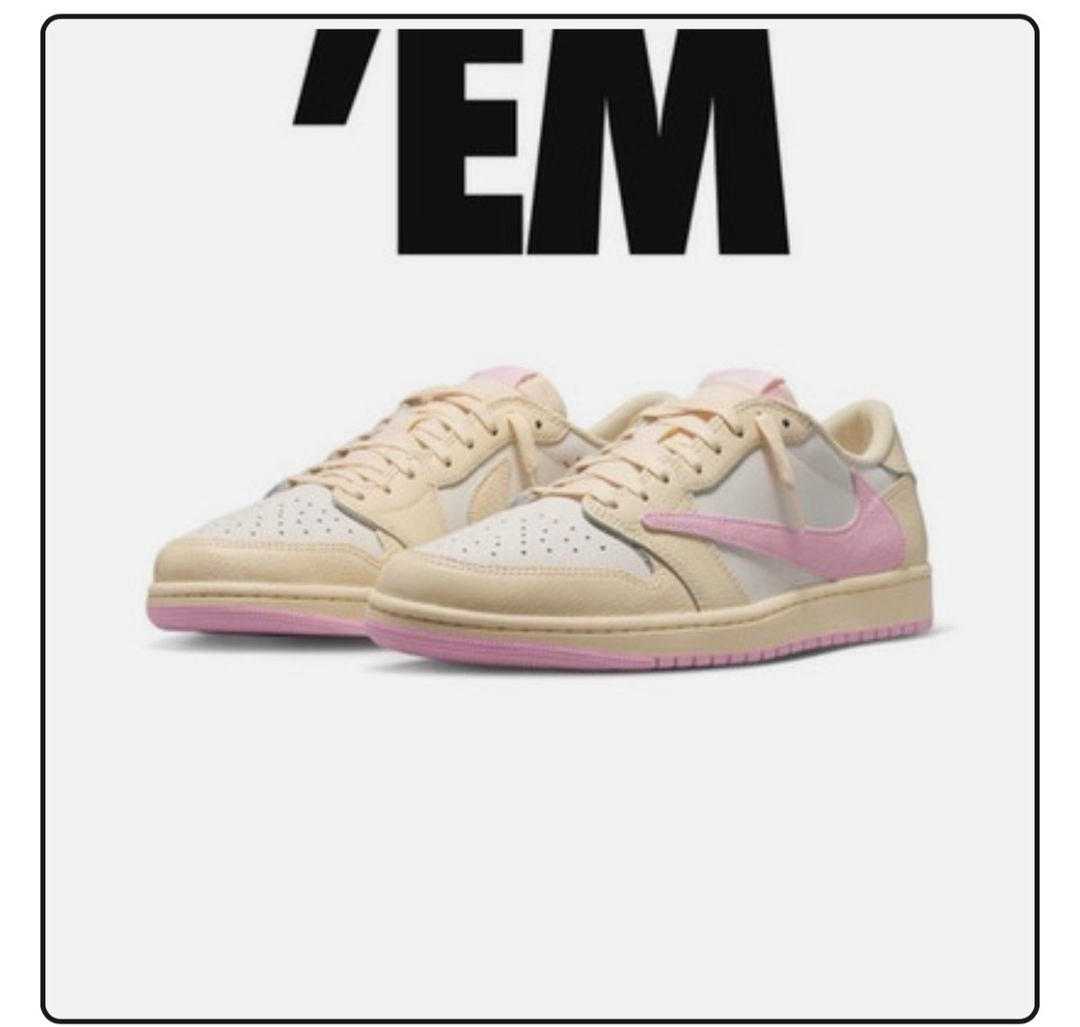 travis scott x air jordan 1 og sp low muslin/ shy pink | eBay