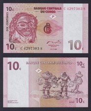 Billet Congo 10 Centimes 1997 P 82a Fds / UNC