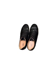 zara mens black leather fashion sneakers low size 12 2210/220/800