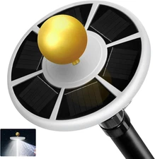 Solar Powered Flag Pole Light 26 LED Auto Active Super Bright Outdoor Waterproof
