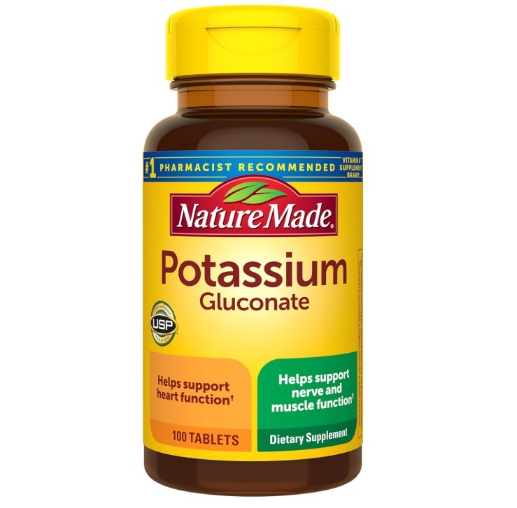 Nature Made Potassium Gluconate 550mg Dietary Supplement Heart Health Supplement
