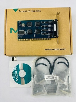 Moxa C104H 4-port RS-232 ISA Serial Board with DB25M Cable