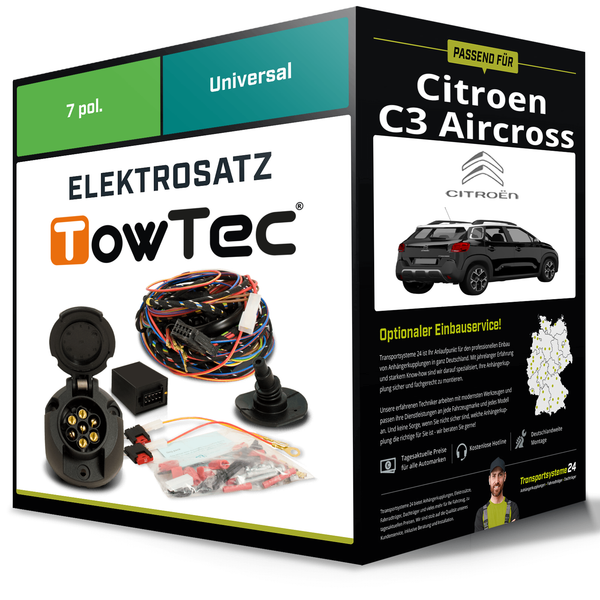 Elektrosatz 7-Pol Universell für Citroen C3 Aircross 06.2017-Jetzt NEU-image