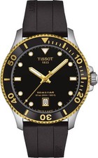 Tissot Seastar 1000 T120.410.27.051.00 Quarz 40 mm schwarzes Zifferblatt Gumm...