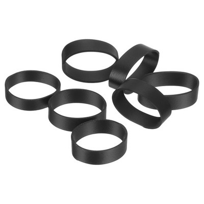 Silicone Rubber Bands, 100Pcs 12x5mm Silicone Elastic Bands Cable Ties, Black