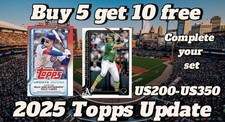 2025 Topps Update Series Baseball BASE Singles #US200-US350 - Complete A Set