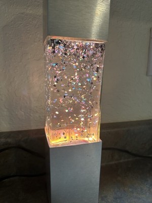 Gemlite Mystique Model 750 Giltter Lava Lamp 1979 1980 Silver