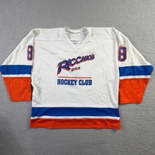 Vintage Ricchios Bar Harlem New York Hockey Club Jersey Mens Size XL Made In USA