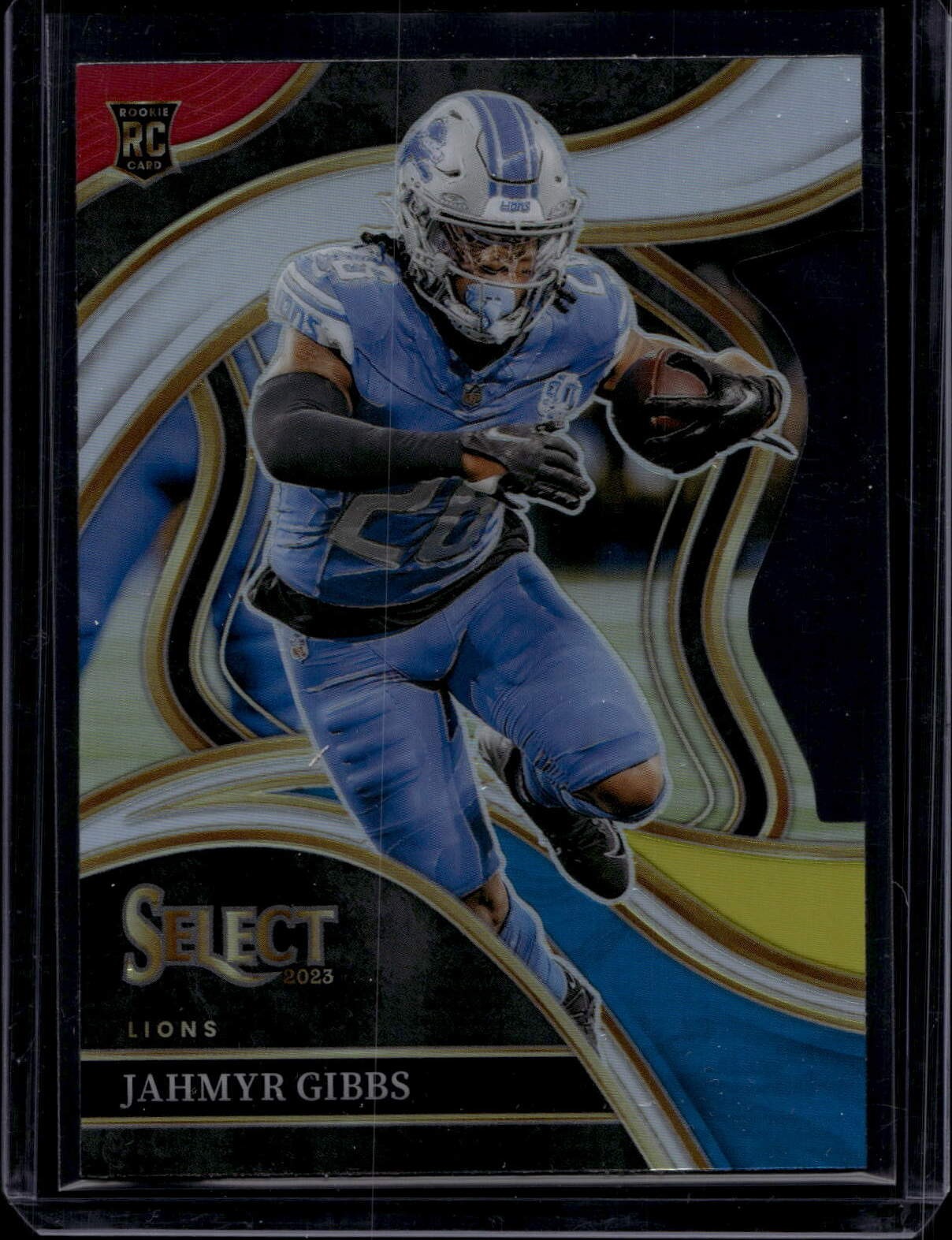 2023 Panini Select #266 Jahmyr Gibbs Red and Yellow Prizms Die Cuts