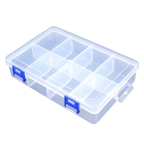 Plastic Compartment Storage Box With Adjustable Divider Removable Grid Compar...