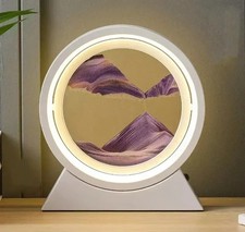 Moving Sand Art Table Lamp LED Sandcape Night Light Kinetic Hourglass Home Decor