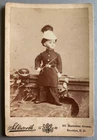 Rare Unusual 1890's Cabinet Card Photo, Doll Dressed as Union Civil War Soldier