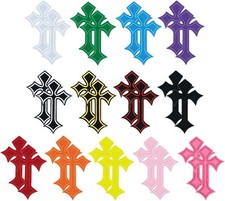 QIYUDA 26 PCS Cross Patches Iron on, DIY Chrome Hearts Patches for Clothing J...