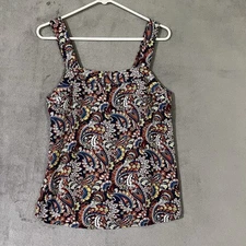 Loft Sleeveless Summer Blouse  Paisley Womens Size Small Cute Top