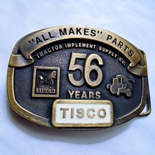 56 Years TISCO Tractor Implement Supply company NOS Belt Buckle by Speccast