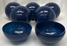 Lot of 200 Blue Round 3" Empty Vending Machine Plastic Capsules