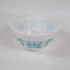 VTG PYREX Mixing Bowl - 1.5 Pint - Butterprint Amish Farmer Turquoise - 401