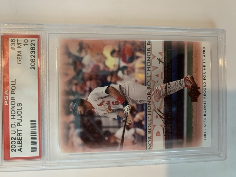 Upper Deck 2002 Honor Roll Dream Moments Albert Pujols #36 Cardinals PSA 10