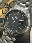 Vintage Seiko 5 Automatic 7009-3040 17j DayDate Mens Watch Texure Dial (READ)