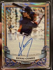 2024 Bowman Sterling RC Kenni Gomez Prospect AUTO /125 Holo Silver Pulsar Astros