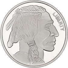 1 oz SilverTowne Buffalo Silver Round New 