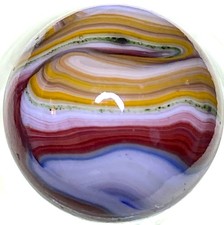 DAS/JABO AVENTURINE CONTRASTY COLORS BANNED SWIRLED SHOOTER .70" BOX01/141