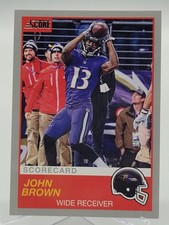 2019 SCORE JOHN BROWN SCORECARD FOOTBALL CARD RAVENS NFL 90 panini 