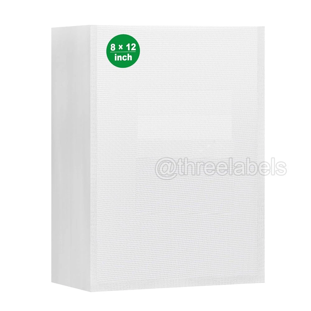 8" x 12" Quart Vacuum Sealer Embossed Bags Kitchen Food Saver Storage Bag 4 Mil