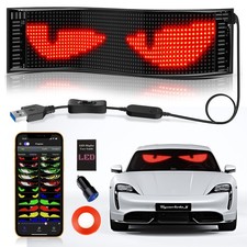 Devil Eyes Light for Cars, 15''x4'' Flexible Scrolling LED Eyes for Car Windo...