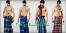 Men's LARGE Sarong Lungi Dhoti cotton Fabric - 100 Cotton- 1 pcs