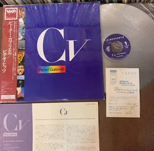 PETER GABRIEL CV JAPAN Laser Disc LD OBI + INSERT VALJ-3366 Genesis 1993 reissue