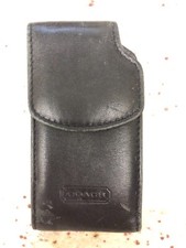 Supporto telefono Coach vintage in pelle - StarTAC / Motorola / Verizon - nero