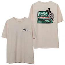 Patagonia Mens - Aquatic Action Organic T-shirt - Little Fish: Undyed Natural