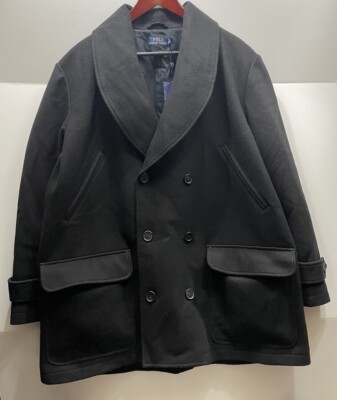 LAUREN ラルフローレン ウールベロアダブルチェスターコート size42S LAUREN ラルフローレン ウールベロアダブルチェスターコート size42S