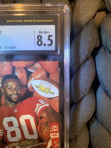 Jerry Rice 1993 Stadium Club Record Breaker CSG 8.5 RARE NFL HoF Legend SF 49ers - Picture 5 of 24