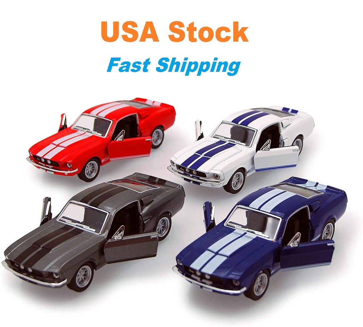 1967 Shelby GT500 Hardtop Kinsmart Diecast Model Toy Cars 1