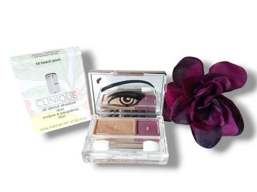 Clinique All About Shadow duo ~ 18 Beach Plum ~ 2.2g ~ New In Box