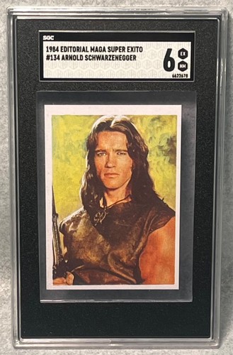 1984 Exito Arnold Schwarzenegger Rookie Card SGC 6 Near Mint Low Pop Rare RC