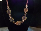 "Vortex" handmade custom necklace from lampwork focal beads and glass.